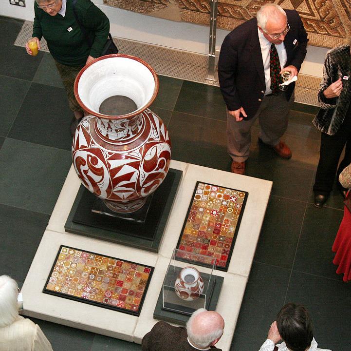 People enjoying an event in the Atrium